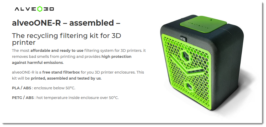 We tested the Alveo ONE 3d printer filter, does it work?