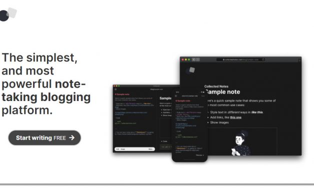Collected Notes, an innovative notes taking online service that enables you to blog